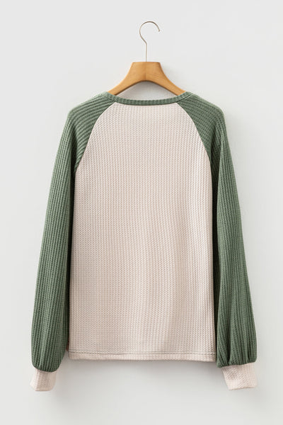 Trendy Color Block Long Sleeve Top for Women - Stylish Casual Wear with Comfortable Fit in Vibrant Hues
