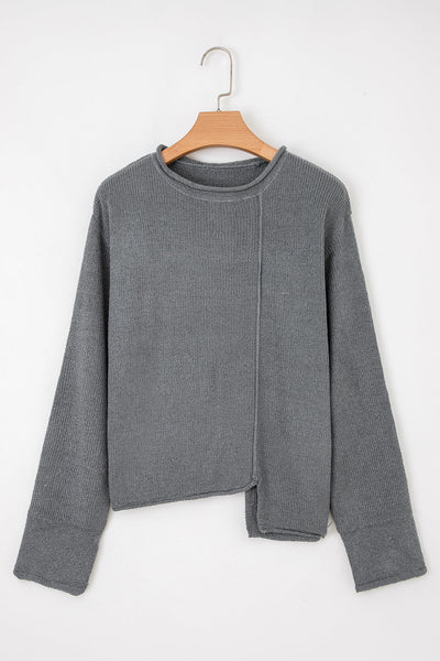 Vibrant Oversized Patchwork Sweater for Women - Cozy Knit Top for a Chic Fall Style