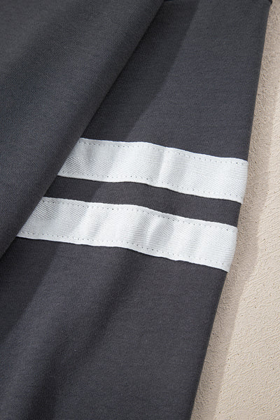 Women's Varsity Striped Sweatshirt in Cozy Cotton Blend - Casual Fit, Trendy Style for Effortless Everyday Wear
