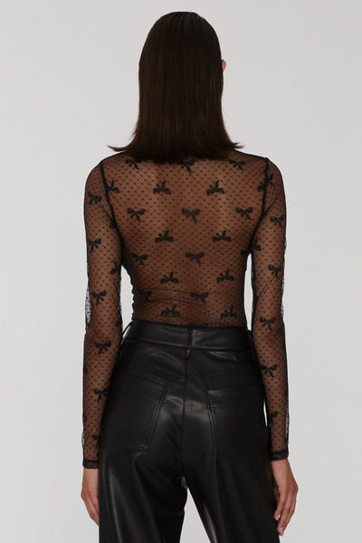 Stylish Black Mesh Long Sleeve Top for Women - Lightweight, Breathable Fabric Perfect for Layering and Everyday Wear