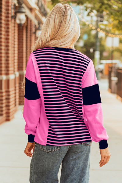 Chic Women's Striped Cotton Blouse - Relaxed Fit, Ideal for Casual Outings or Office Days