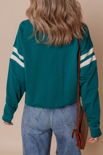 Cozy Women's Striped Sweatshirt in Soft Cotton Blend, Relaxed Fit for Effortless Casual Style and Everyday Comfort