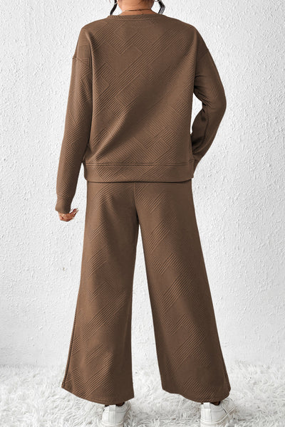 Cozy Women's Dark Brown Ultra Loose 2-Piece Slouchy Lounge Set for Effortless Everyday Comfort and Style