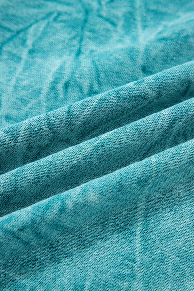 Women's Sea Green Mineral Wash 'Saved by Grace' Cotton Sweatshirt