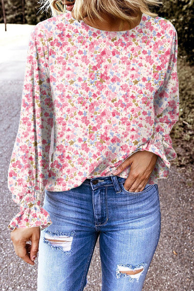 Chic Women's Soft Pastel Lantern Sleeve Blouse Flowy Fit for Casual or Dressy Events, Perfect for Every Occasion