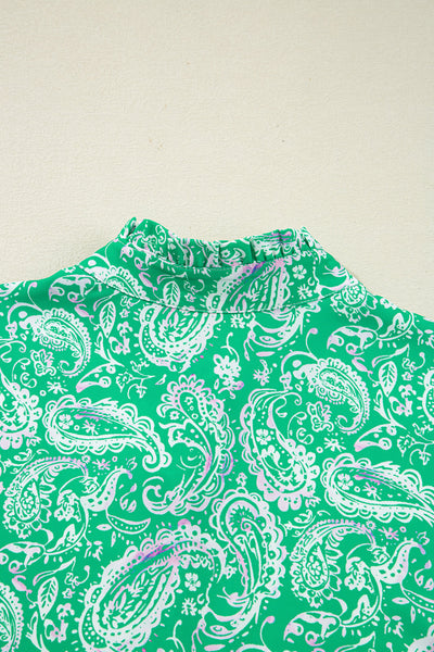 Trendy Women's Green Paisley Mini Dress - Flattering Fit for Summer Parties & Casual Outings, Perfect for Every Occasion