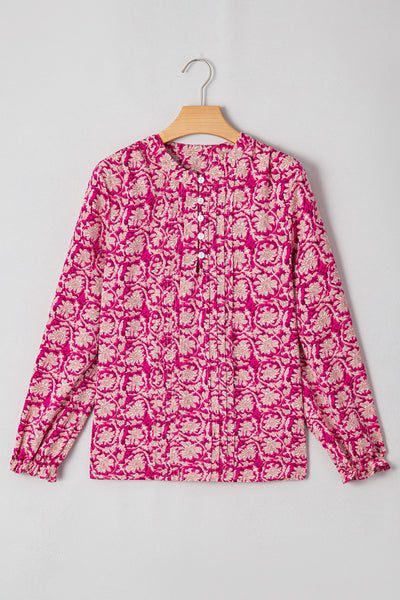 Women's Short Sleeve Floral Print Blouse - Trendy Casual Top with Flattering Fit for Spring and Summer Outfits