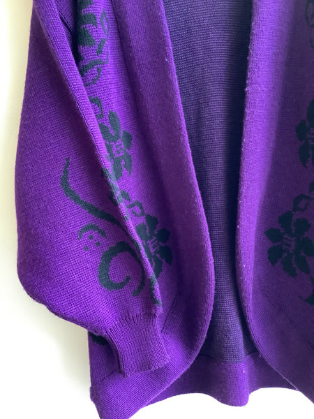 Vintage Knitwear Purple Cardigan