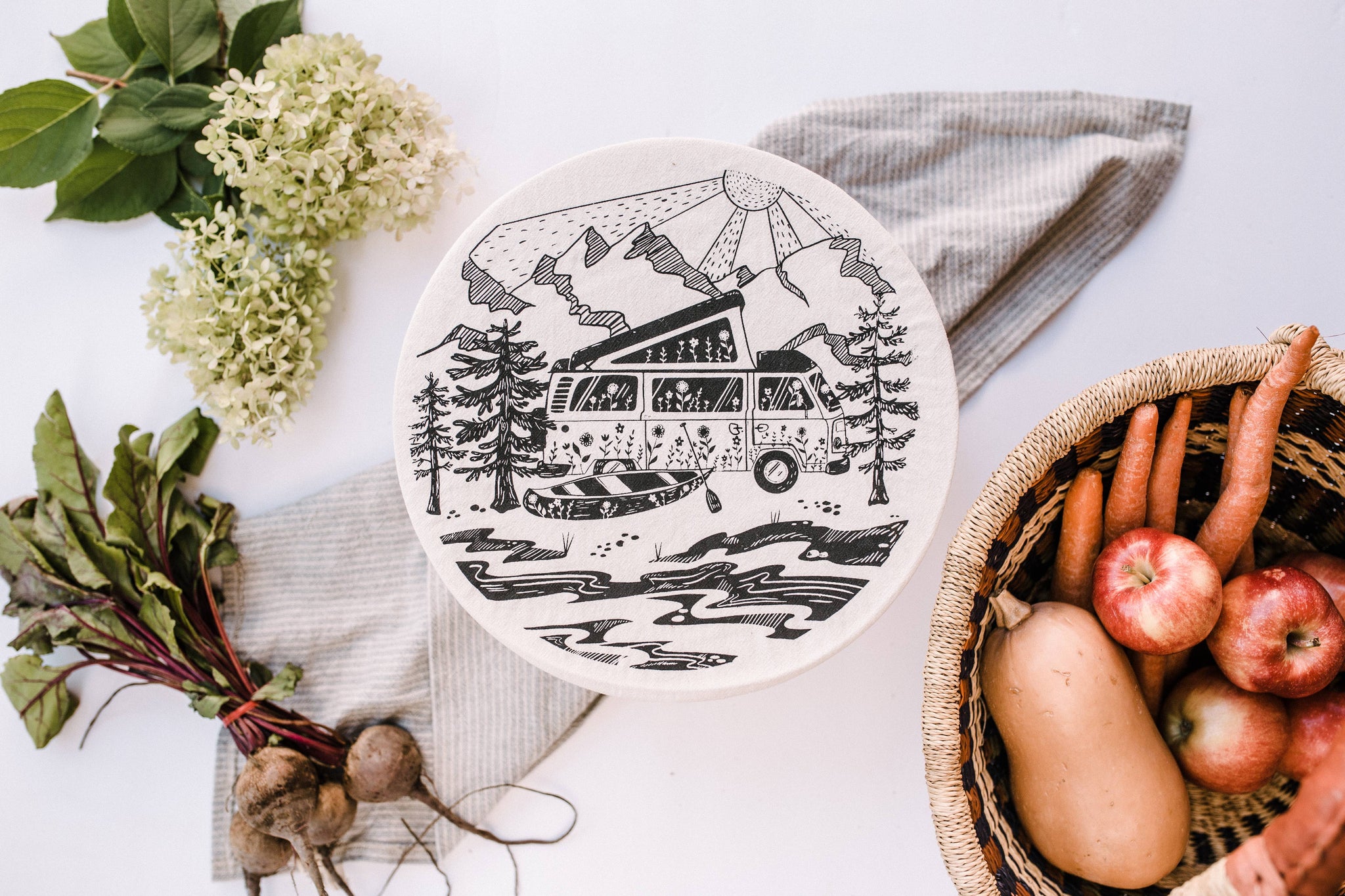 Camper Van bowl XL cover/ Waxed/ Unwaxed