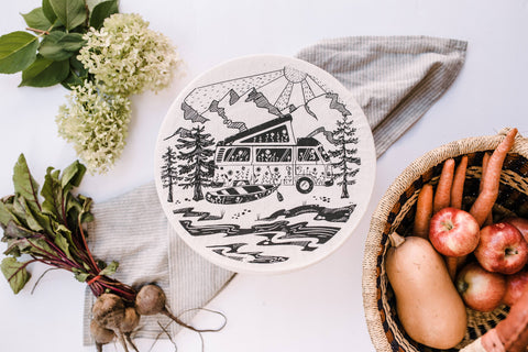 Camper Van bowl XL cover/ Waxed/ Unwaxed