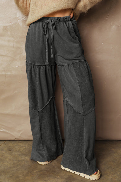 Stylish Women's Black Wide Leg Pants Flattering Fit for Casual & Dressy Occasions, Perfect for Any Wardrobe