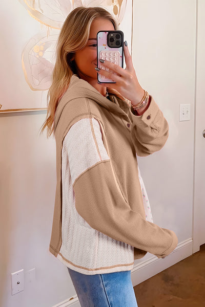 Cozy Women's Boho Floral Patchwork Hoodie | Stylish Casual Wear for Effortless Everyday Fashion