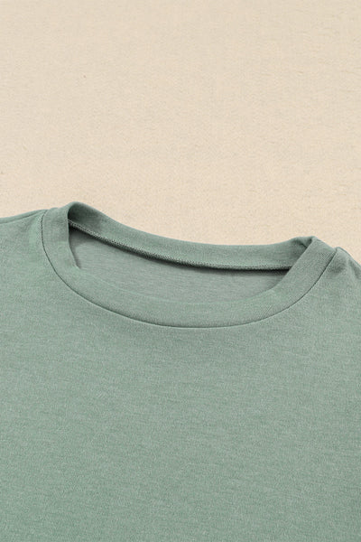 Stylish Women's Green Puff Sleeve Sheath Top with Button Detail - Perfect for Everyday Comfort and Chic Looks