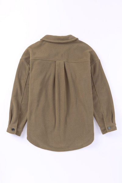 Women's Classic Casual Button-Up Jacket with Turn-Down Collar - Versatile Layering Essential for All Seasons