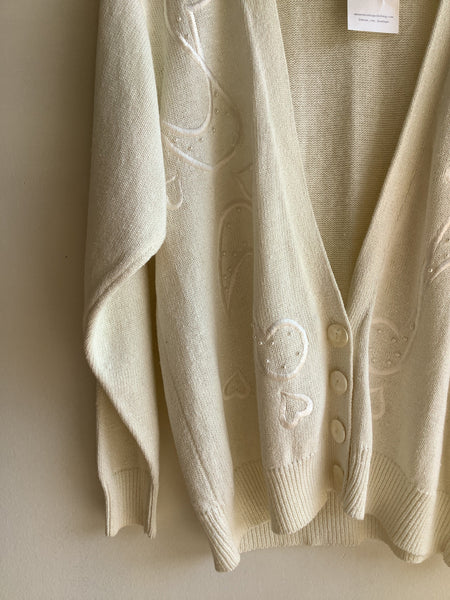 Vintage Collection Internationale Embellished Cream Cardigan