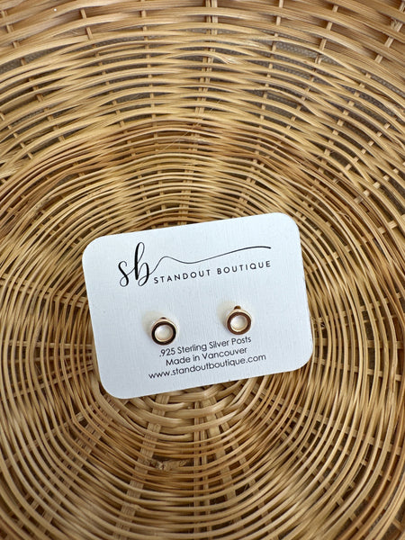 Standout Boutique Circle Gold Studs