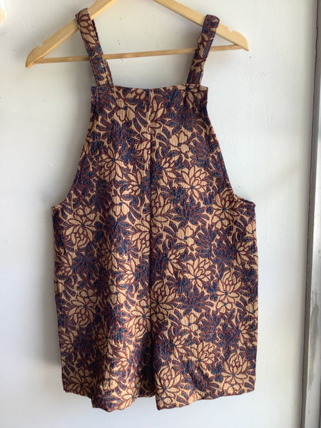 Butterflies in Ballgowns Floral Tapestry Short Overalls
