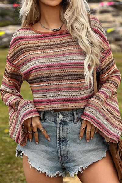 Casual Solid Chain Strap Cold Shoulder Long Sleeve T-Shirt