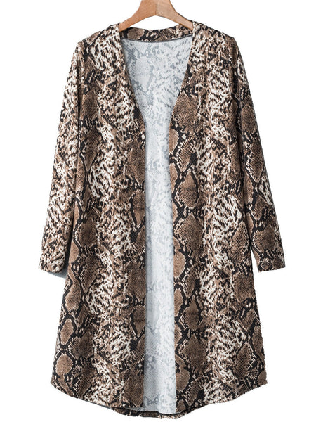 Women's Versatile Snakeskin Cardigan made for easy styling and wardrobe coordination, with premium-like structure and finish.