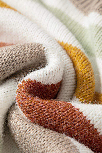 Lightweight Cozy Women's Stripe Sweater - Casual Fit in Soft Pastel Colors, Ideal for Layering and Everyday Comfort