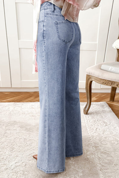Stylish High-Waisted Blue Jeans for Women with Stretch Fit  Comfortable & Trendy for Everyday Casual Wear