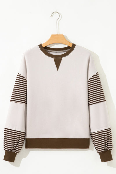Trendy Women's Colorblock Pullover Sweatshirt - Cozy Casual Top with Soft Fabric and Relaxed Fit for Everyday Wear