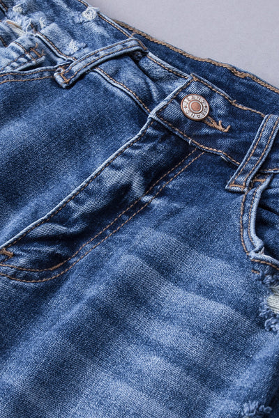Women's High-Waisted Distressed Bootcut Flare Jeans