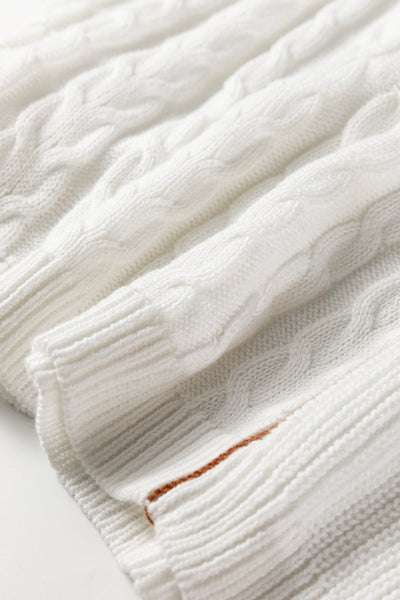 Women's Mixed Stitch High Neck Sweater in Cream and Russet with practical styling and dependable silhouette control.