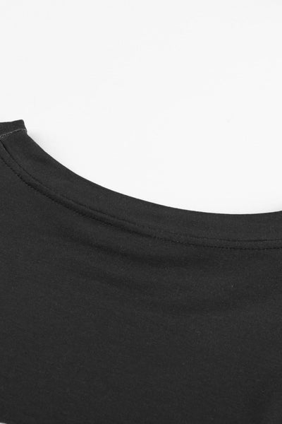 Women's Cozy Black Striped Long Sleeve Sweatshirt - Casual Chic with Effortless Style and Comfortable Fit
