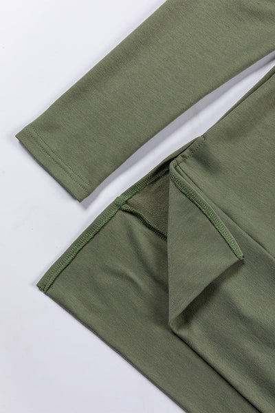 Women's Jungle Green Cowl Neck Tunic Top - Casual Shift Style with Easy Fit for Everyday Comfort and Effortless Chic