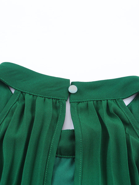 Solid Chic Sleeveless Slanted Shoulder Tie Waist Wide Leg Jumpsuit
