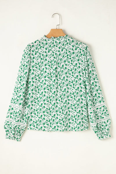 Women's Short Sleeve Floral Print Button-Up Shirt - Chic Casual Top for Spring/Summer Fashion