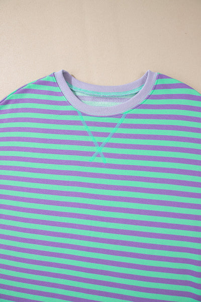 Cozy Women's Casual Striped Sweatshirt in Soft Fabric - Perfect for Everyday Comfort and Effortless Style