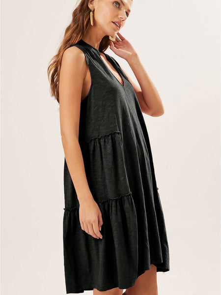 Casual V-Neck Mini Dress