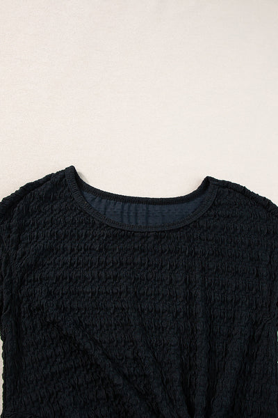 Simple Solid Long Sleeve Knit Dress