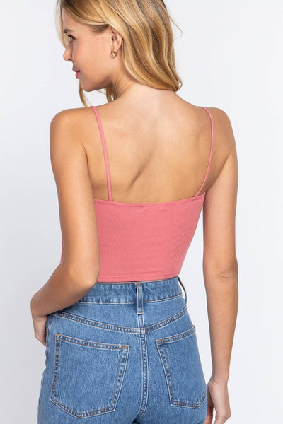 Bust Twisted Cami Crop Top