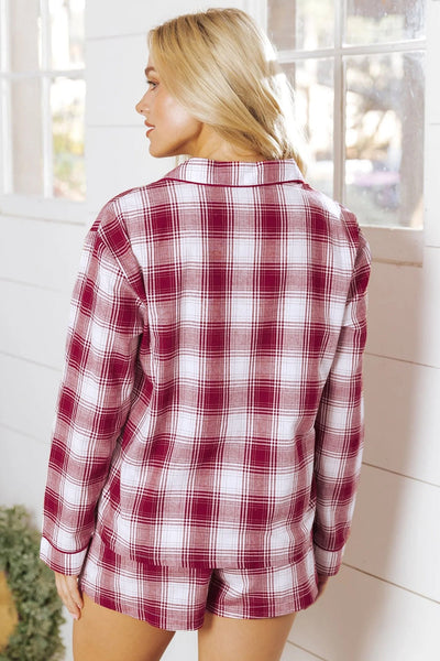 Cozy Women's Plaid Pajama Set - 2-Piece Sleepwear for Ultimate Comfort and Relaxed Fit in Soft Fabric