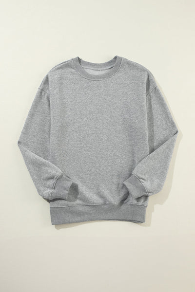Cozy Women's Gray Classic Crewneck Sweatshirt - Stylish, Versatile Pullover for Everyday Comfort and Casual Looks
