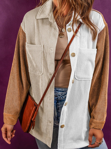 Colorful Corduroy Block Jacket