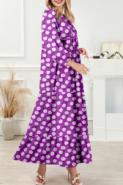 Elegant Boho Floral Maxi Dress for Women - Comfortable Half Sleeve, Ideal for Summer Events and Casual Outings