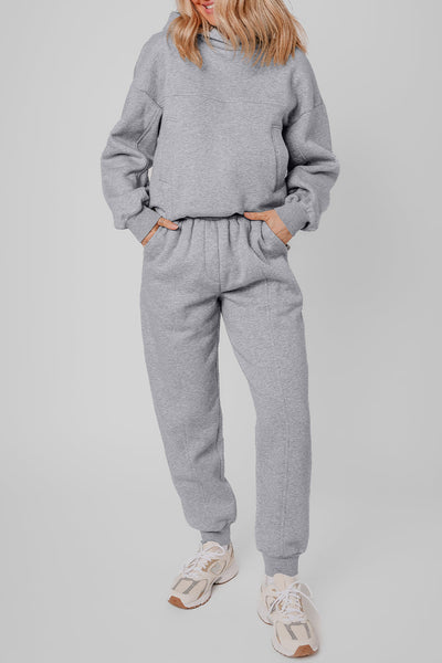 Women's Heather Gray Seam-Detail Hoodie and Joggers Set with practical styling and dependable silhouette control.