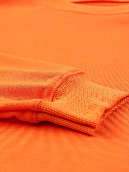 Cozy Orange Crewneck Pullover Sweatshirt