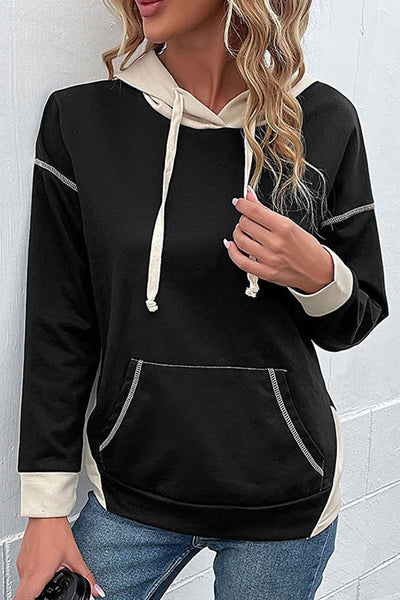 Stylish Women's Color Block Sweatshirt - Soft Casual Top with Comfortable Fit for Everyday Style and Relaxed Outfits