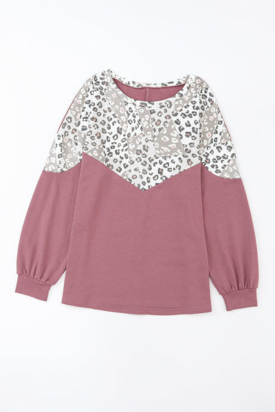 Trendy Women's Leopard Print Patchwork Blouse - Casual Chic Top for Everyday Fashion and Effortless Style