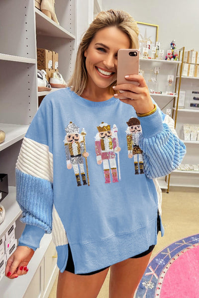 Cozy Women's Christmas Graphic Sweatshirt - Festive Holiday Design, Casual Fit for Winter Celebrations and Parties