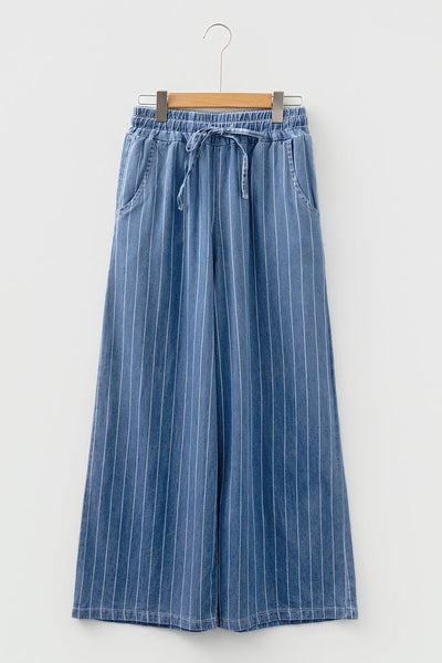 Trendy Women's Striped Wide-Leg Pants - Stylish & Comfortable Fit in Vibrant Colors for Casual or Dressy Occasions