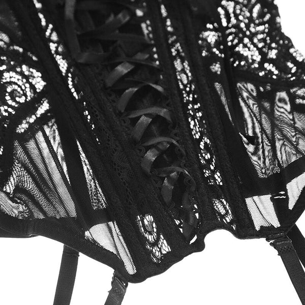 Lace Up OverBust Lingerie