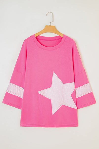 Plus Size Women's Flattering Pink Casual Top in Soft Fabric for Comfortable Everyday Style