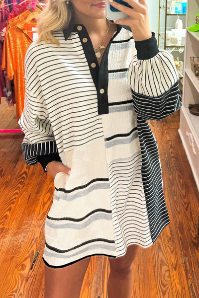 Elegant Women's Striped Midi Dress in Soft Cotton - Flattering A-Line Fit for Casual Summer Outings and Events