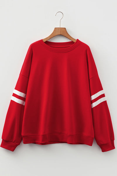 Trendy Women's Soft Cotton Blend Varsity Sweatshirt - Casual Fit, Stylish Design for Effortless Everyday Style